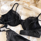 2 Pieces French Sexy Lace Ultra Thin Bra Set