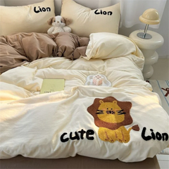 Cartoon German Cat Towel Embroidery Sanded