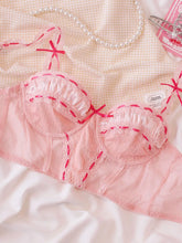 Ballet girls / pink bras lace thin Underwear
