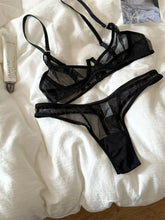 Black lace mesh thin paragraph large breast Underwear