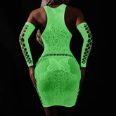 Fishing Net Transparent Women's Sexy Two Piece Set