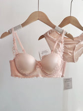 French Satin Lace Lingerie Set