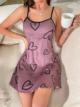 Heart & Letter Print NightDress