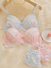 Japanese Style Sweet Lace Thin Cup Bra Set