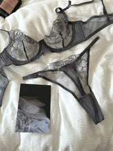 Lace embroidered flowers mesh lingerie briefs thin section large breasts Underwear