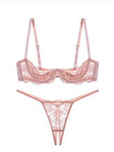 Pink sexy bra Set