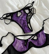 Purple dream story lace embroidery lingerie women Underwear