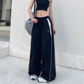 Y2K Vintage Loose Pant Casual Street Hip Hop Baggy Pants High Waist Wide Leg Trousers Solid Joggers Clothes