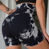 High Waist Butt Lift Shorts Legging Seamless Leggings Tie Dye Shorts Gym Workout Running Pants
