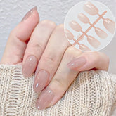 150Pcs Gradient Nude Short Almond Fake Nails XS/S/M Size Glossy Full Cover Press On Nail
