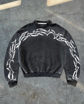 Divin Washed Cotton Printed Long Sleeve T Shirt Cool Street Wear Oversized T shirt Y2K Dark HipHop Punk Vintage Washed Shirt