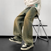 Jeans Wide Leg Jeans Male Loose Straight Denim Pants Harajuku Vintage Blue Jean Trouser Streetwear Clothes