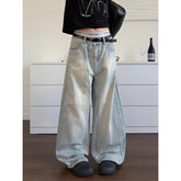 Light Blue Y2k Baggy Jeans Harajuku Japanese Denim Trousers Vintage 90s Jean Pants Trashy Clothes