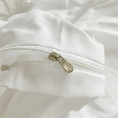 Three-dimensional Twist Flowers Bedding Set Queen Pinch Pleated Crafts Duvet Cover Set Double Blanket Cover Sets