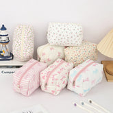 1 pc exquisite bowknot single-layer pencil case, floral pattern design storage bag, a must-have