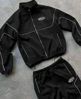 Streetwear Top high street brand striped set Y2K American gothic Harajuku casual hoodie trend loose sweatshirt