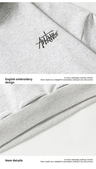 400G Heavy Thick Letter Embroidered Hoodies