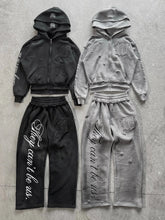 Y2K Harajuku Punk Gothic Loose Hooded Sweatshirt American Embroidered Patch Casual Double Hooded High Street Retro Sports Sui