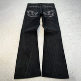 vintage X ray waxing tribal embroidery flared jeans Gothic high street unisex punk slim fit jeans Y2K baggy flared jeans