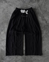 Casual versatile trend personalized street loose black rock Wide Leg Korean Trousers Streetwear pants