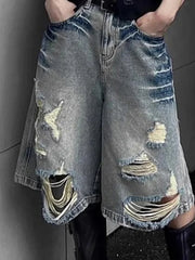 5 Points Jeans Streetwear Hottie Washed Short Jeans