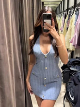 Elegant Knitted Two Pieces Set Single-breasted Tube Top Hip Package Pockets Shorts Casual Lady Suit