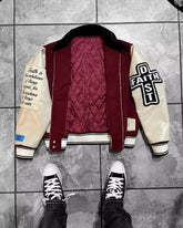 American Oversize Letter Embroidery Flocking Baggy Couple Baseball Uniform Jacket Y2K Punk Gothic Top