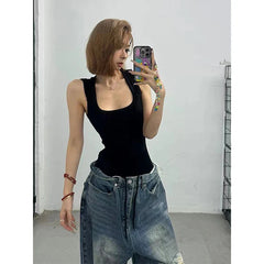 High Waist Ripped Blue Jeans Hip-hop Style Vintage Streetwear Y2K Wide Leg Jean 2000s Trouser Baggy Denim Pants