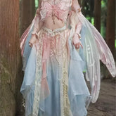 Pink Butterfly Theme Exotic Dunhuang Feitian Hanfu Western Ethnic Style Heavy Embroidery Fairy Suit Role-playing Costume