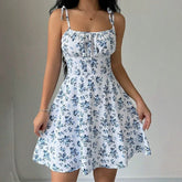 Floral Spaghetti Strap Beach Short Dress,Dresses,Clothing,Clothes,Sundress,in Dress