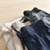 Cotton Linen Casual Pants Baggy Streetwear Joggers Sports Trousers Solid Color Long Straight Trendy Pants