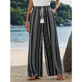 Plus Size 1XL-5XL Striped Printed Casual