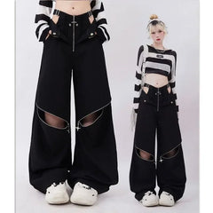 American Individualized Spicy Girl Hollow Out Workwear Pants