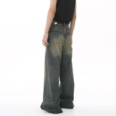 Baggy Straight Leg Wide Leg Jeans Male Vintage Wash Casual Denim Pants Youth Brand Streetwear Trousers