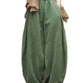 Elegant Cotton Linen Baggy Cargo y2k Pants Vintage Elastic Waist Trousers Loose Casual Long Wide Leg Oversize Clothes