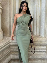 Maxi Dress Split Sleeveless Backless Slim Dress Casual Streetwear Club Elegant Party Dresses