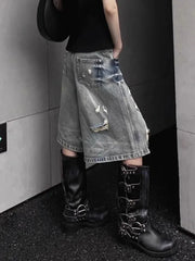 5 Points Jeans Streetwear Hottie Washed Short Jeans
