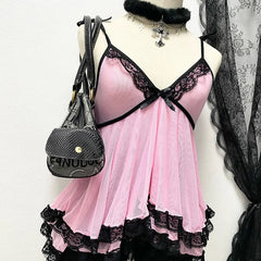 Unique Harajuku Mesh yarn Rock Goth Y2k Tank Top 2000S Hiphop CozyFit Vest Vintage Punk Sleeveless Top Chic Streetwear Crop top