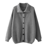 Jersey Single breasted Casual Sports Coat Solid Color Stand Collar Wweater Fleece Warm Cardigan