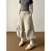 American Vintage Y2k 90s Cargo Pants Harajuku Oversized Jorts Baggy Short Trousers Streetwear Korean Capris