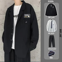 Western-style Suit Korean Trendy Punk Style Three-piece Set Jacket Dakka Uniform Casual Scene