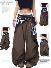 Goblin Core Long Trousers Gyaru Parachute Pants Y2K Japanese Harajuku Baggy Grunge 2000s Abi Hip-pop Cyber Punk