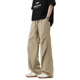 Trendy Loose Work Pants Ins Versatile Straight Tube Sports Micro Elastic Parachute Pants Drawstring Casual Pants