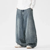 Streetwear Denim Pants Harajuku Washed Baggy Jeans Y2K Punk Casual High Waist Wide Leg Pants