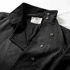 Y2k Fencing Jacket Vintage Wash Gradient Irregular Buttons Unisex Jacket Gothic Harajuku Streetwear Canvas Cotton