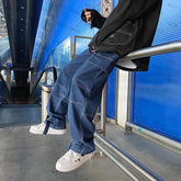 Jeans Wide Leg Denim pants Loose Straight Baggy Jeans hip hop Streetwear Skateboard Neutral denim Trousers Cargo jeans