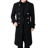 Long dust coat Warm Trench Woolen Cloth Coats Double Breasted Slims Solid Business Outwear