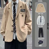 Western-style Suit Korean Trendy Punk Style Three-piece Set Jacket Dakka Uniform Casual Scene