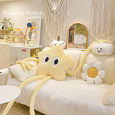 160cm Funny Yellow Star Long Leg Pillow Cushion Cartoon Anime Home Sofa Car Bedroom Cartoon Gift