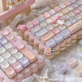 Cat Keycaps Cute Keycap Set of Keys PBT Key Cap Gift EAO Sublimation Mechanical Keyboard Cap 2.25 U 2.75U